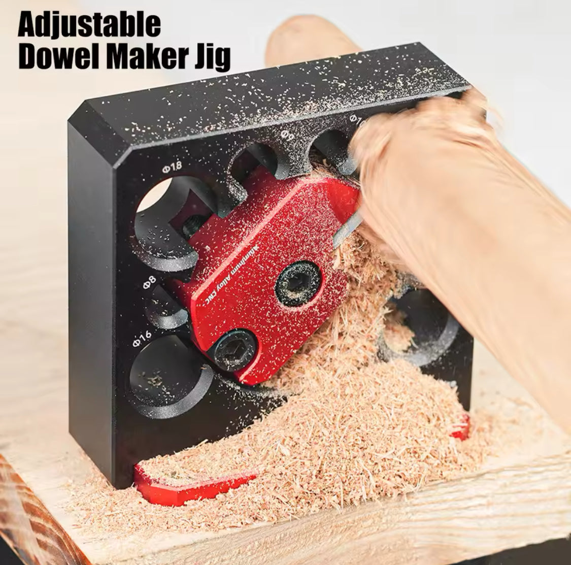 Dowel Maker Jig Kit Metric 8mm To 20mm Adjustable Dowel Maker With Carbide Blade Electric Drill Milling Dowel Round Rod Auxiliary Tool For Wooden Rods Sticks Woodworking Adjustable Dowel Maker Jig Woodworking Tool