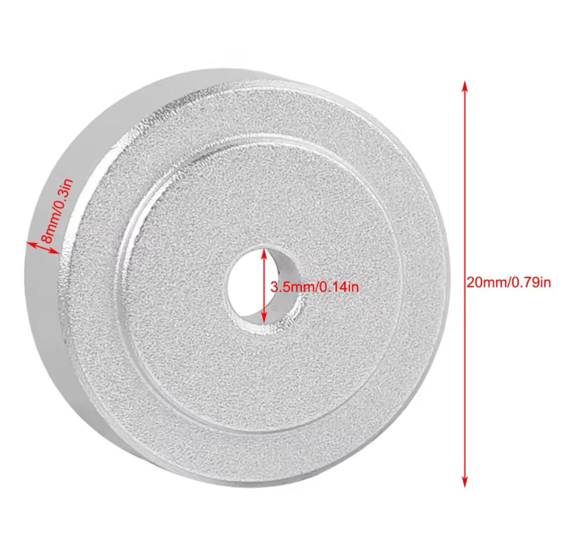 Cutting Board Feet | Set of 4 | 20mm Wide x 8mm Tall. Aluminum Alloy. Pick Color.