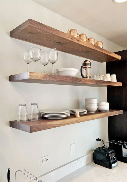 Shelfs Solid Hardwood, For Kitchen Boards Only-No Hardware included, Finished or Unfinished. Pick Size and Wood.